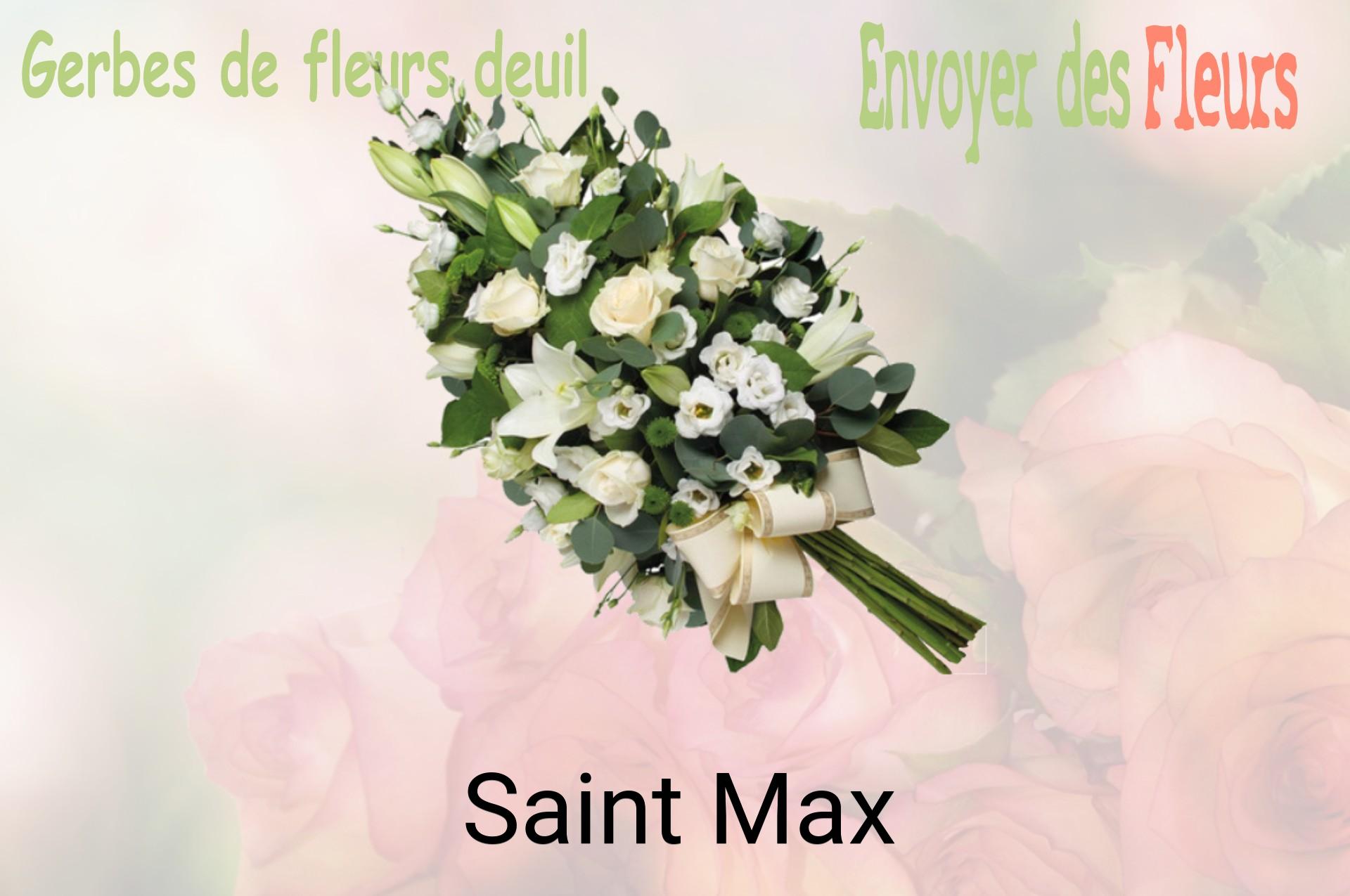 Gerbe de fleurs de deuil livrée à Saint-Max